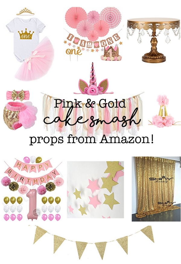 Pink and gold cakesmash props, pink and gold cakesmash, pink and gold cakesmash ideas, pink and gold first birthday pictures, first birthday pictures ideas, cakesmash ideas, smash cake ideas, cake smash ideas, cheap props for cake smash, cheap props for photoshoot, pink and gold photography, pink and gold decorations, pink and gold birthday decorations
